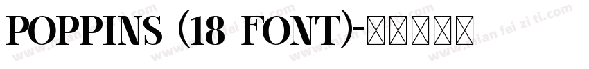 Poppins (18 font)字体转换